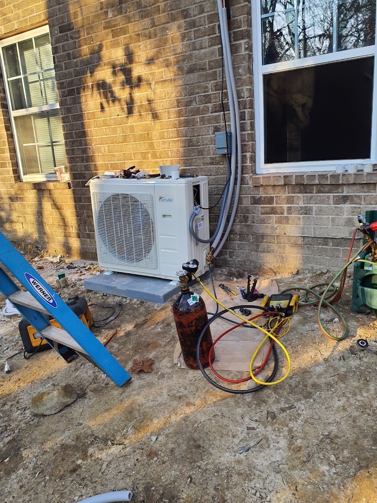 a residential air conditioner, HVAC maintenance